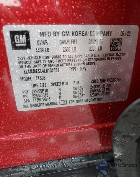 2020 Buick Encore Gx Select из США, поврежденный, VIN KL4MMESL4LB131624